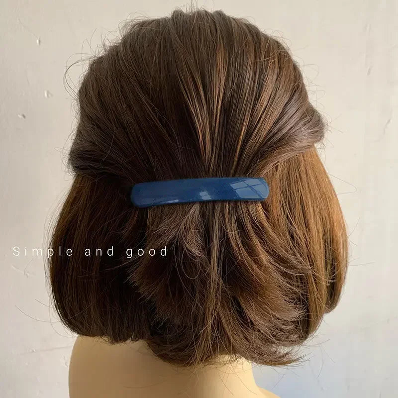 Korean  Morandi Color Spring Hair Clip Women Girls Simple Hairpin Fashion Colorful Matte Barrette Hair Styling Accessories