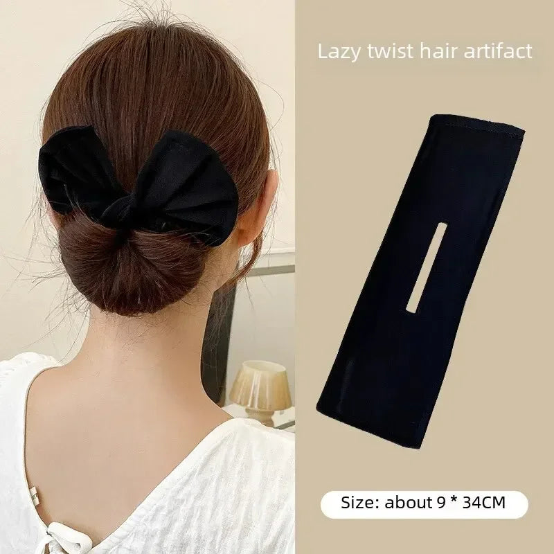 Women's Bow-shaped Hairpin Device Sweet and Lovely Hairpin Fast Hair Bun Hair Styling Tools Braid Hair Accessories
