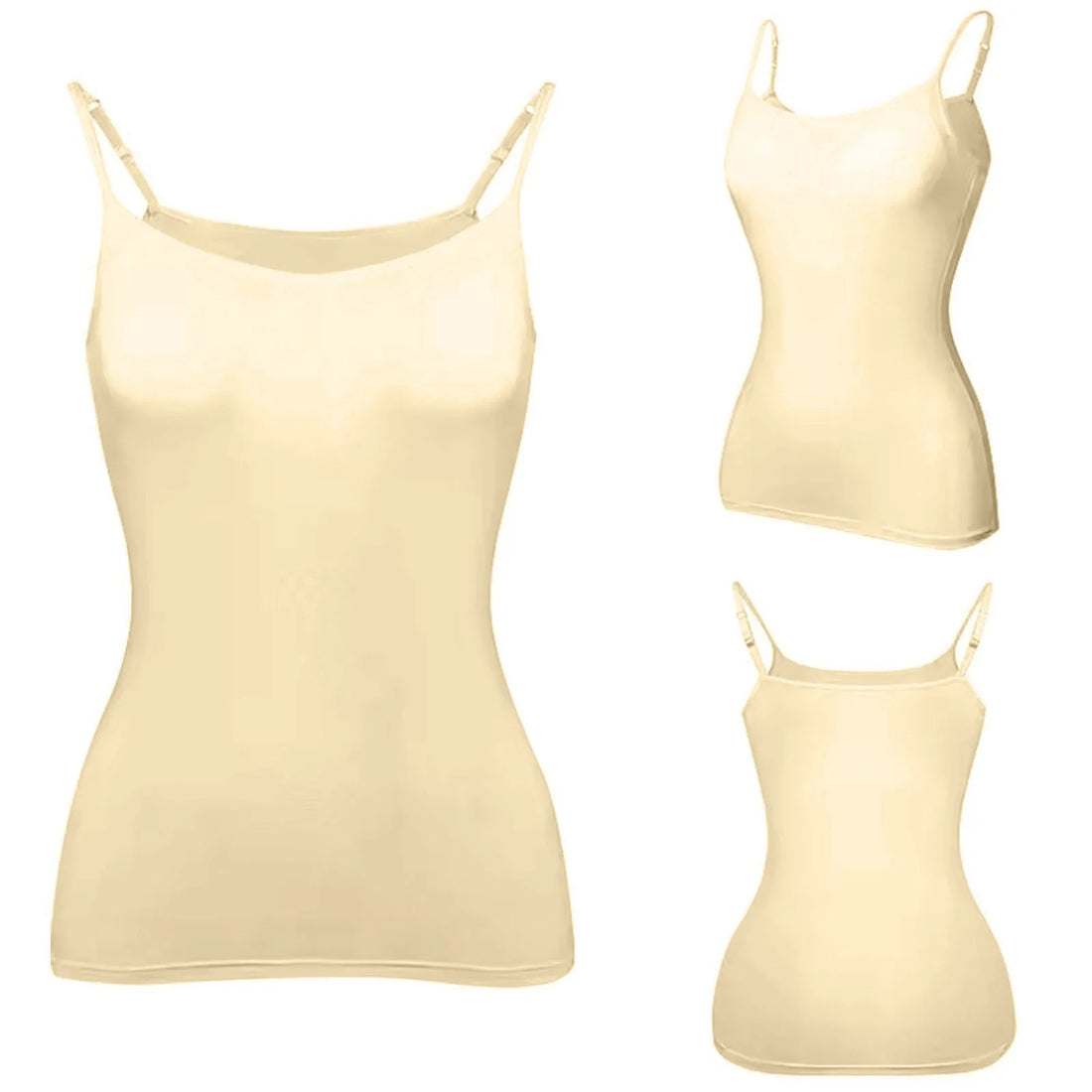 New Padded Bra Tank Top Women Modal Spaghetti Solid Cami Top Vest Female Adjustable Camisole With Built In Bra Fitness Clothing
