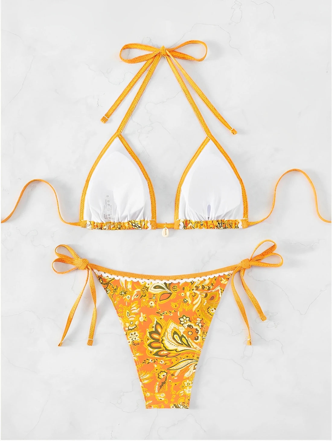 2025 Halter String Triangle Two Piece Bikini Women Swimwear Female Swimsuit Bathers Bathing Swimming Suit Beachwear Summer