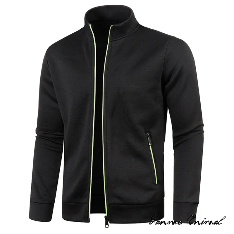 Spring Men's Turn-down Collar Sweatshirt Zipper Stand Collar Pullovers Man Sweatshirts Man Zippers Sweater Coats