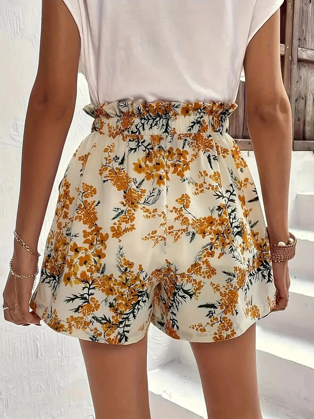 Women's Summer Floral Print Shorts Casual Pants Comfortable and Loose Pants
