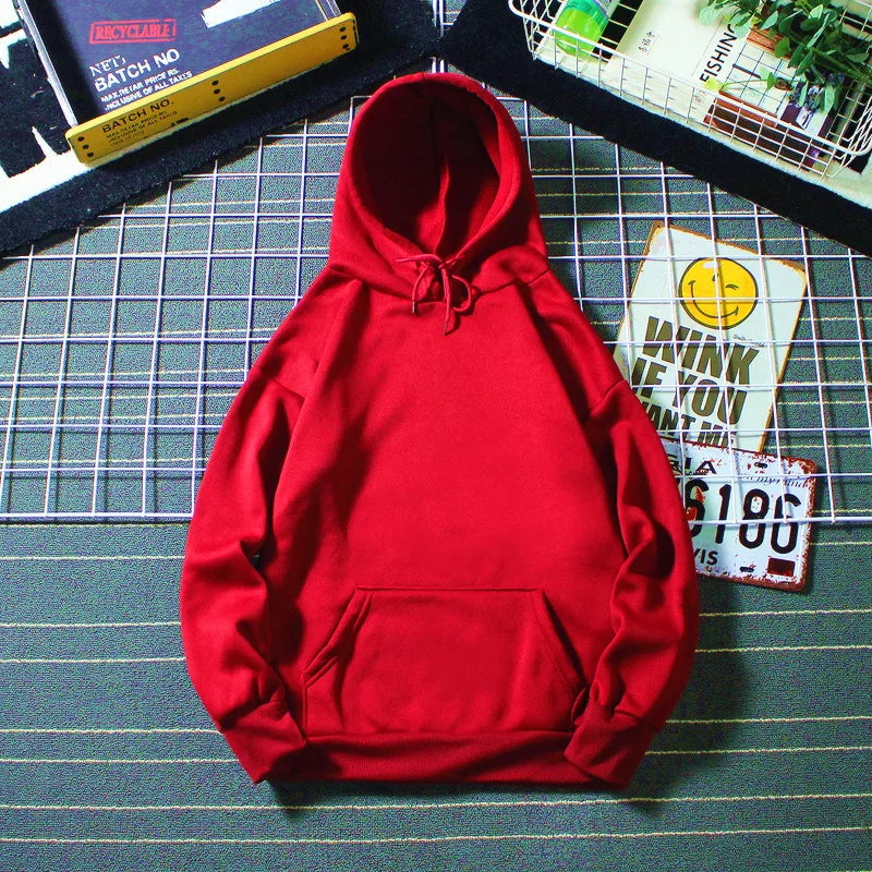Sports Hoodie 2023 Spring and Autumn Men's and Women's Casual Hooded Pullover Sweatshirt Pure Color Sports Hoodie Sweatshirt Top