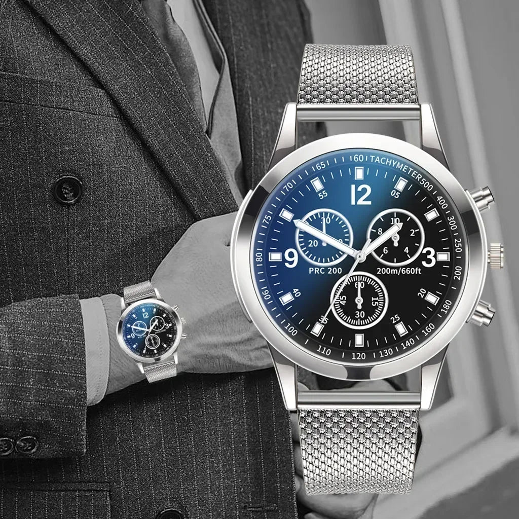 2025 Luxury QuartzWatch for Men Stainless Steel Dial Casual Quartz Wristwatches Men Bracele Watch Relogio Masculino Часы Мужские
