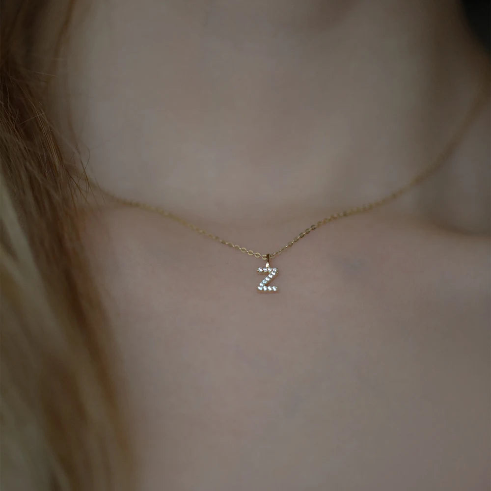 Monkton S925 Sterling Silver Letters A-Z Pendant Necklace for Women 14k Gold-Plated Fashion Jewelry for Wedding Party Gift