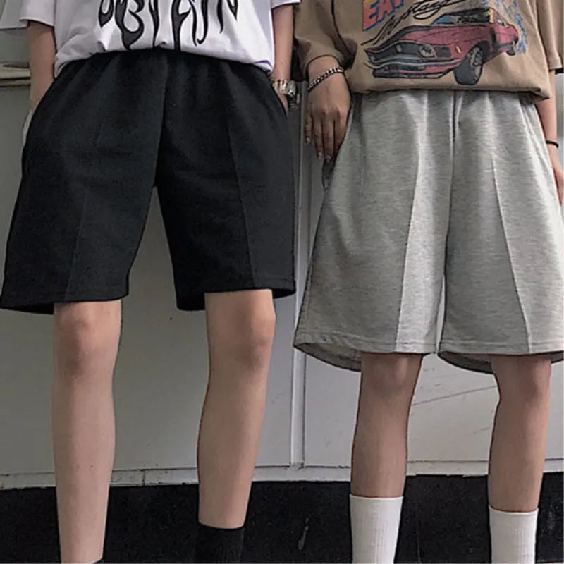 Elastic Waist Korean Style Short High Waist Pants Fitness Running Shorts Women Summer Harajuku Loose Casual Large Sports Shorts