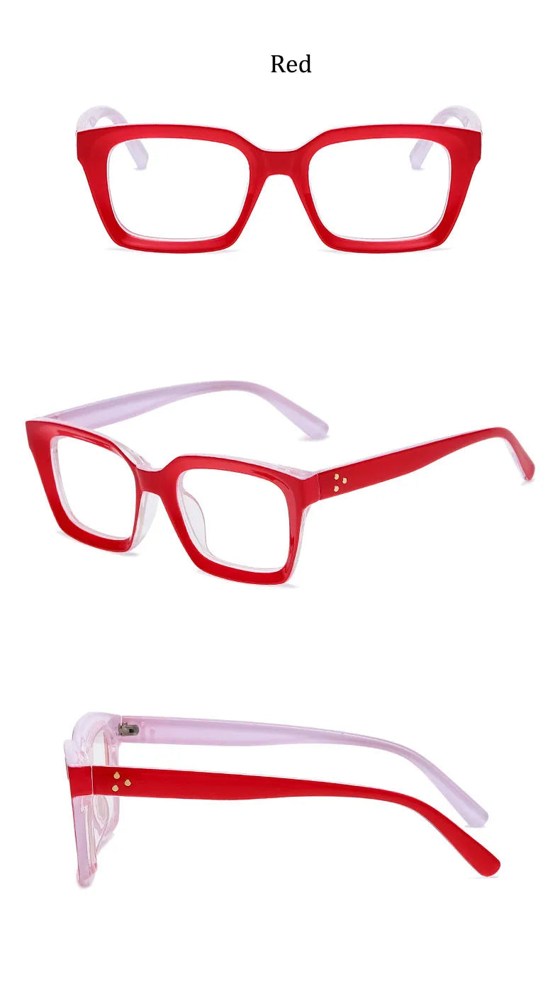 Fashion Reading Glasses Women 2023 New Square Anti Blue Light Presbyopia Eyegalsses Vintage Computer Optical Eyewear +1 .0~ +3.5