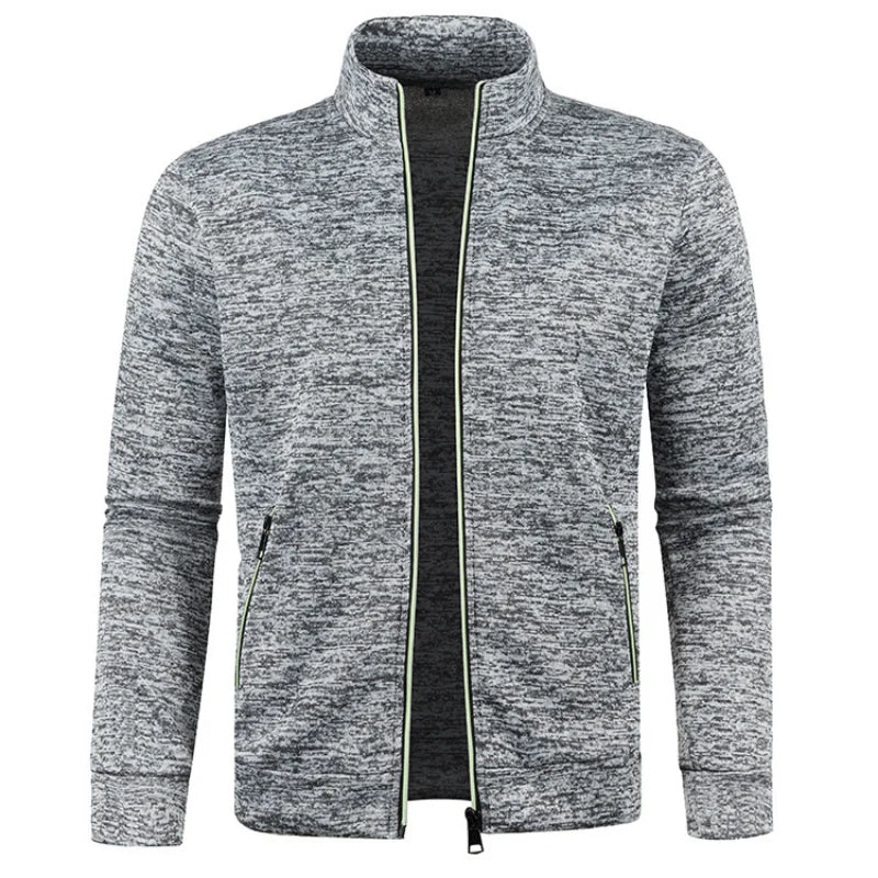 Spring Men's Turn-down Collar Sweatshirt Zipper Stand Collar Pullovers Man Sweatshirts Man Zippers Sweater Coats