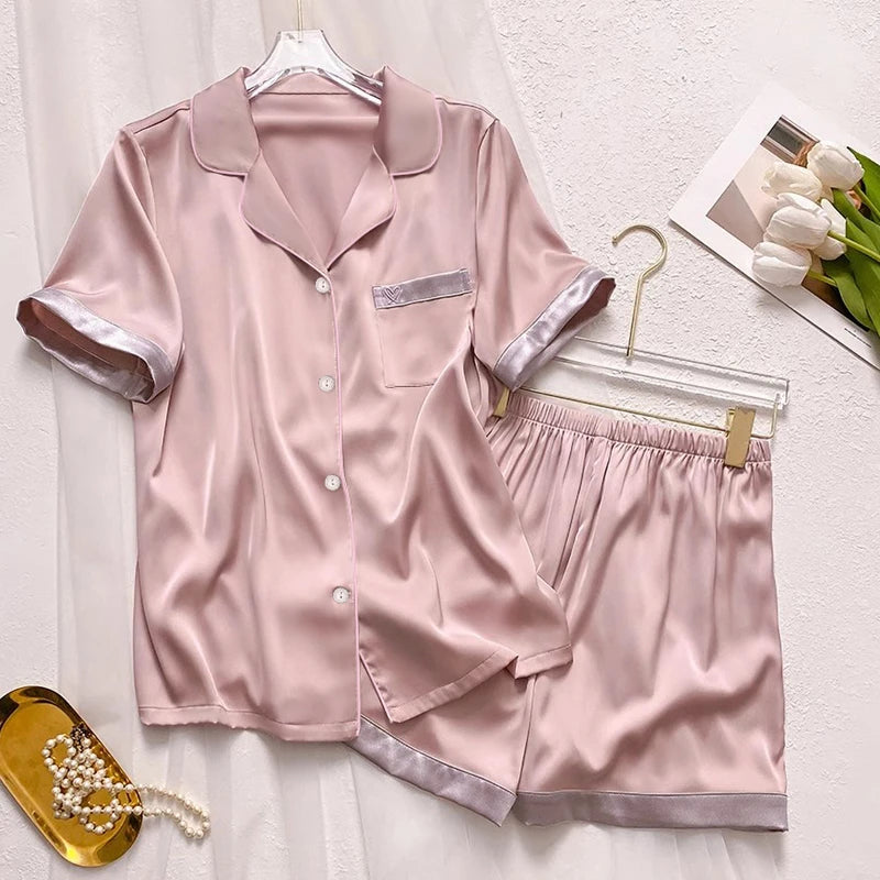 Ins Style Elegant Colorful Butterflies Women's Pajamas Trendy Fashion Design Summer Short Housewear 2024 New Y2k Ladies Homewear