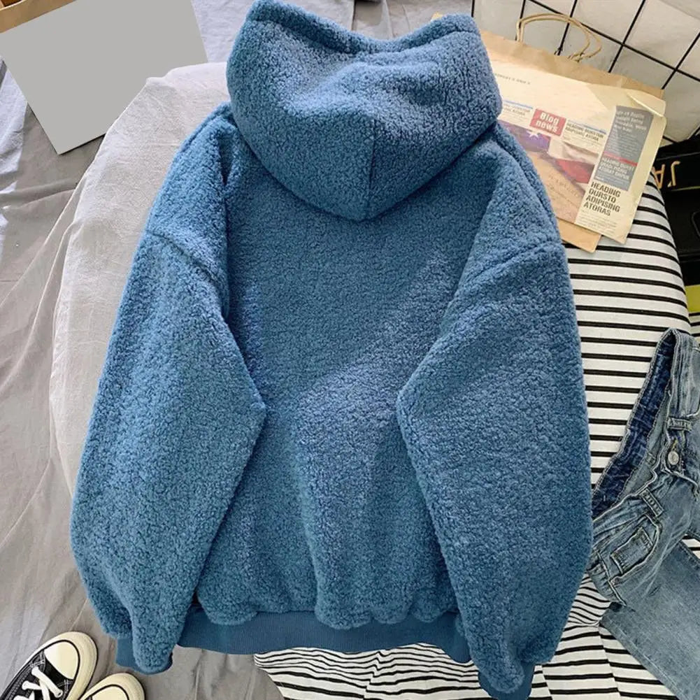 Autumn Winter Coat Pink Sweet Hooded Sorry Print Harajuku Loose Pocket Hoodies Womens Fleece Flannel Pullover Female Sweatshirt