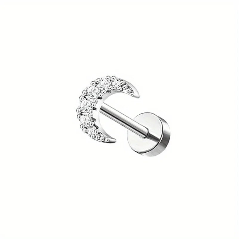 Drperfect Stainless Steel Cartilage Stud Earrings for Women Opal Star Pearl  Earring Studs Flower Studs Ear Piercing Jewelry