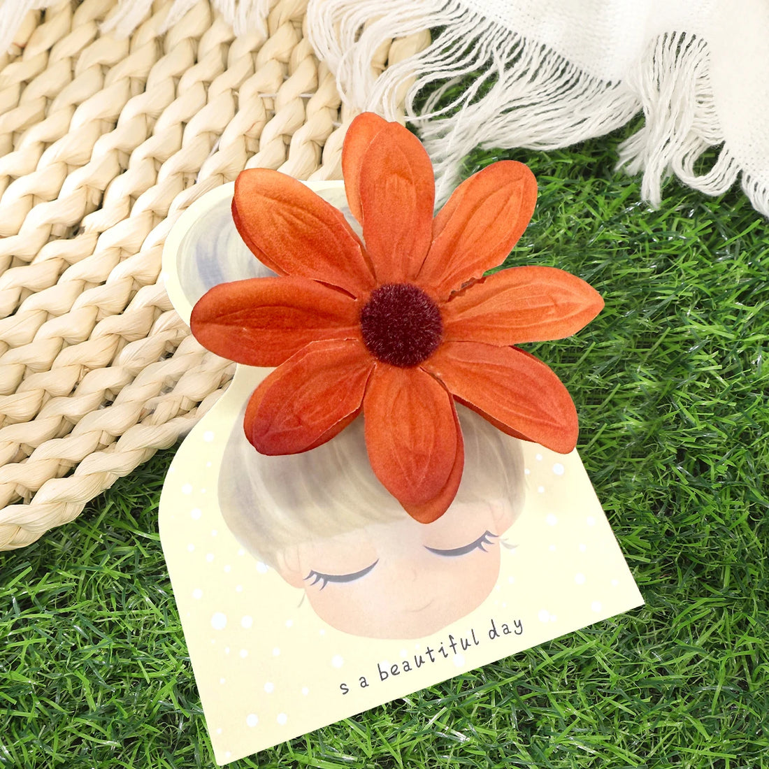 AWAYTR Hawaiian Flower Hair Clip For Women Girls Romantic Bohemian Flower Side Bangs Clip BB Hair Clips Hair Accessories
