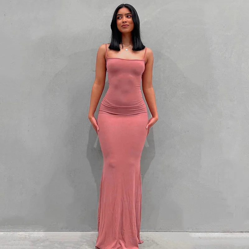 Y2k Women Sexy Tight Long Skirt New Tight Long Skirt Casual Skirt Sleeveless Backless Sexy Hot Girl Suspender Hip Fishtail Skirt