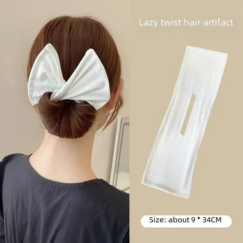 Women's Bow-shaped Hairpin Device Sweet and Lovely Hairpin Fast Hair Bun Hair Styling Tools Braid Hair Accessories