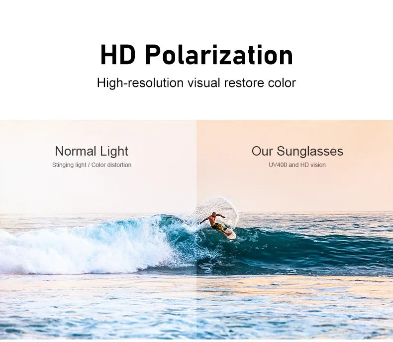 Outdoor Driving Sunglasses Popular Square Large Frame Sun Glasses Classic Polarized Glasses Men Women Fishing Glasses