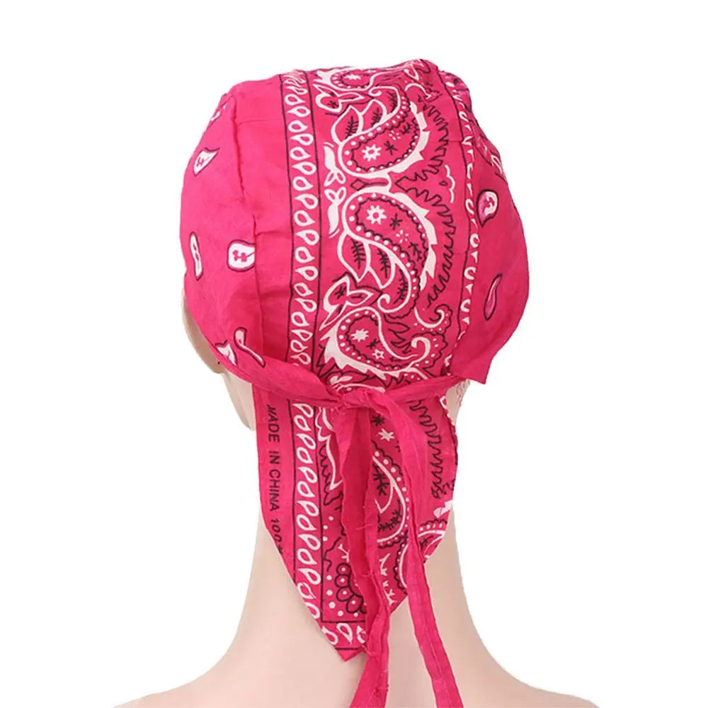 Men Women Quick Dry Headscarf Cotton Pirate Hat Outdoor Sport Cycling Bandana Sweat Absorbant Cancer Chemo Cap Muslim Turban