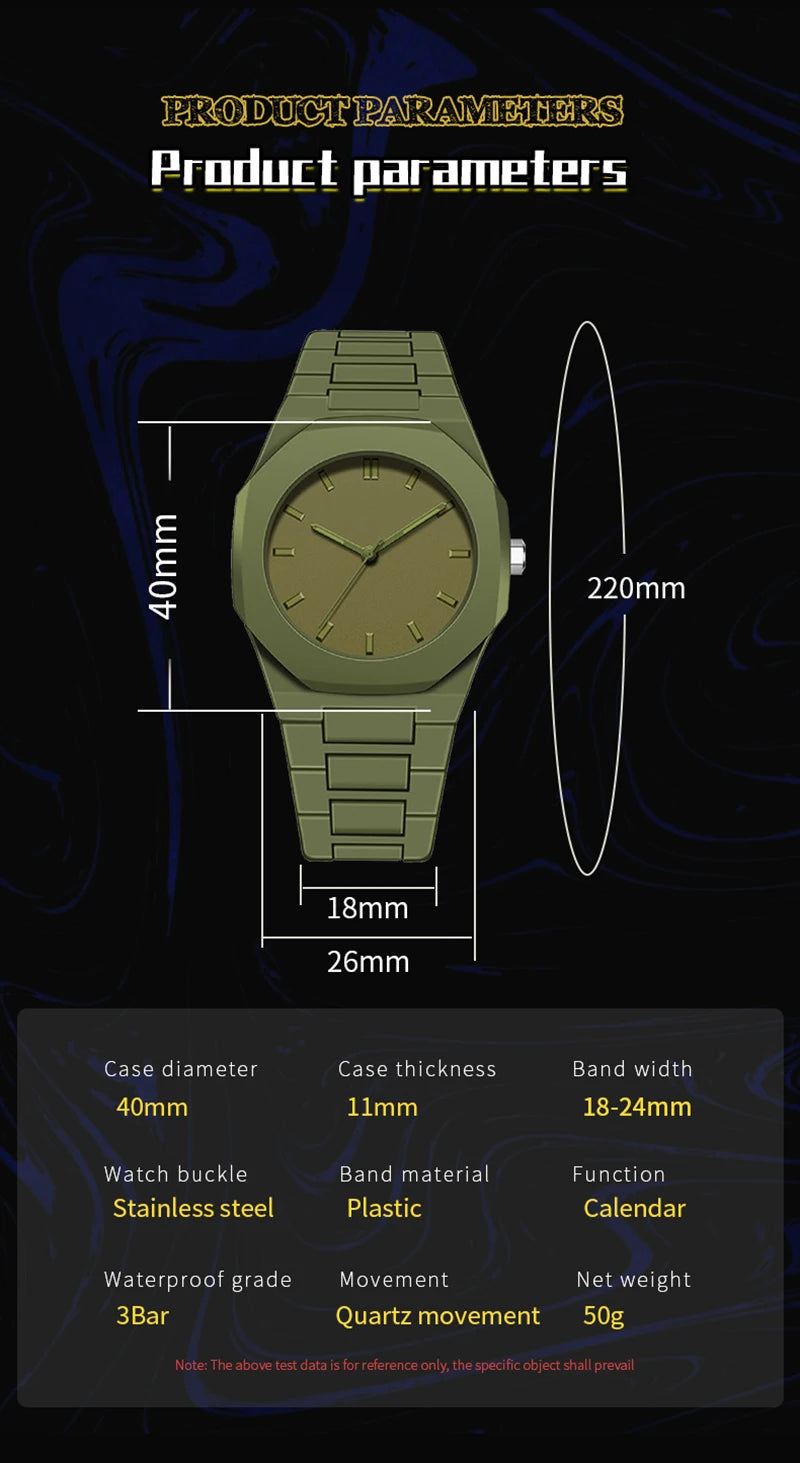 UTHAI Men's and Women's Watch Casual Simple Waterproof Silicone Wristband Fashionable And Versatile Quartz Watch Clock Gift