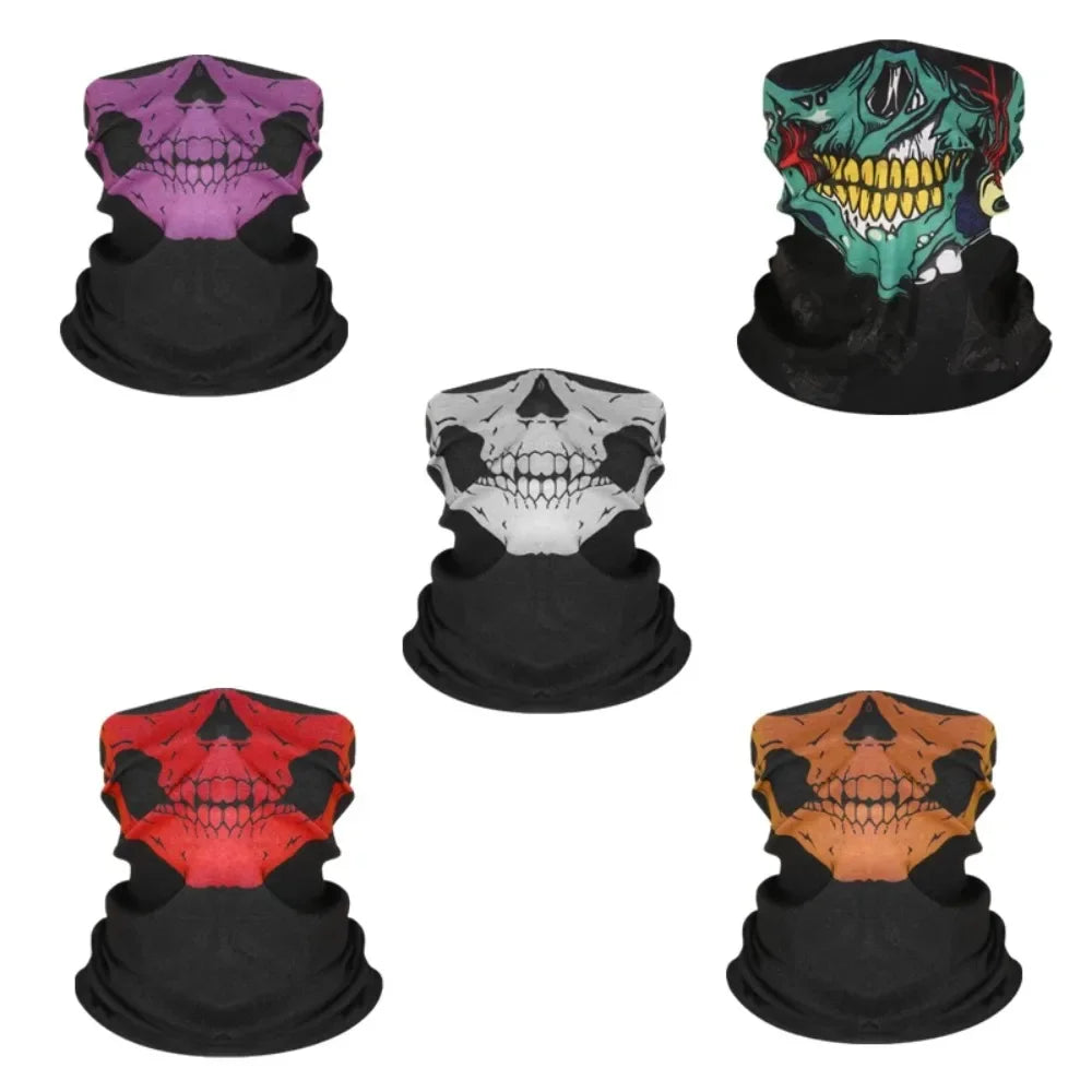 Bicycle Helmet Hood Bandana Breathable Windproof Skull Men Balaclava Ski Mask Cycling Caps Snowboard Face Cover Camping Scarf