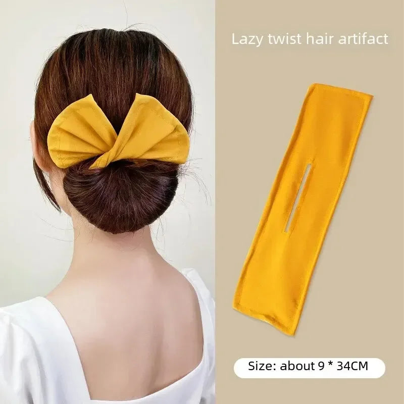 Women's Bow-shaped Hairpin Device Sweet and Lovely Hairpin Fast Hair Bun Hair Styling Tools Braid Hair Accessories