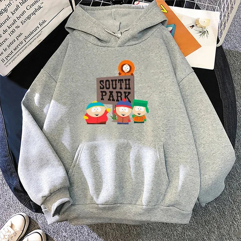 Anime Southes Park Print Women Hoodie 20 Autumn and Winter Unisex Hooded Sweatshirt Fashion Casual Warm Pullover