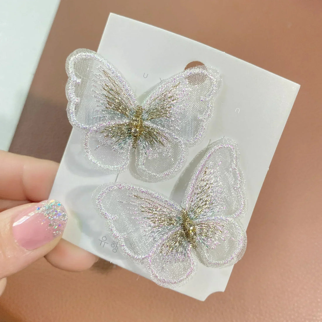 2/6Pcs Colorful Butterfly Hairpins Girl Hair Clips Barrettes Women Sweet Hair Ornament Rainbow Headwear Fashion Hair Accessories