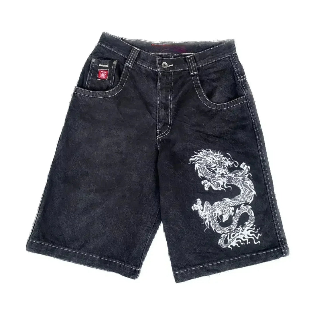 Y2K Baggy Shorts vintage American Streetwear printing Denim Shorts 2000s Hip Hop Men Women Casual Basketball Shorts Streetwear