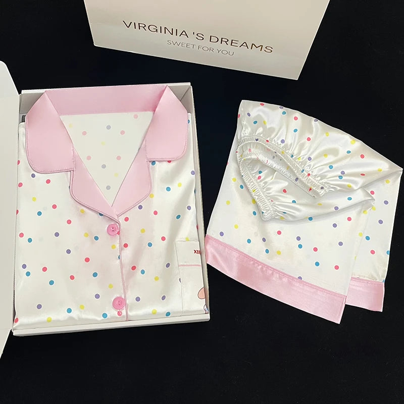 Ins Style Elegant Colorful Butterflies Women's Pajamas Trendy Fashion Design Summer Short Housewear 2024 New Y2k Ladies Homewear