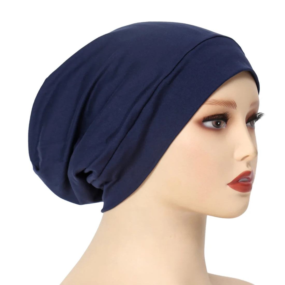 Indian Women Turban Satin Sleeping Cap Inner Hijab Hat Beanie Bonnet Muslim Bandana Hair Loss Headscarf Head Wrap Turbante Mujer