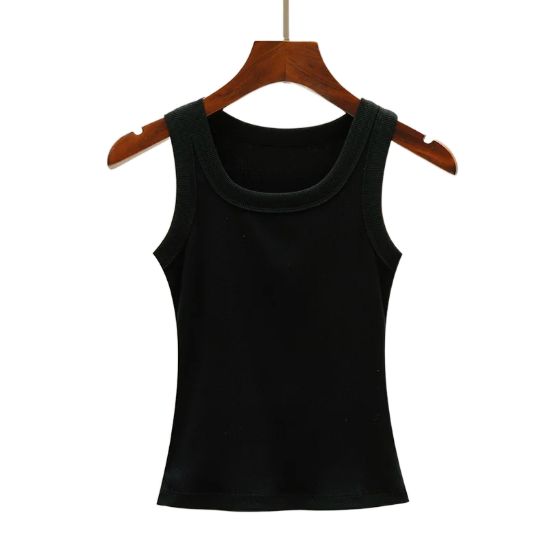 Camisole Tank Soft Cotton Top Women Summer Outfits Tight And Sexy Tank Top Knitted Bottom Shirt And Sleeveless Top For Outerwear