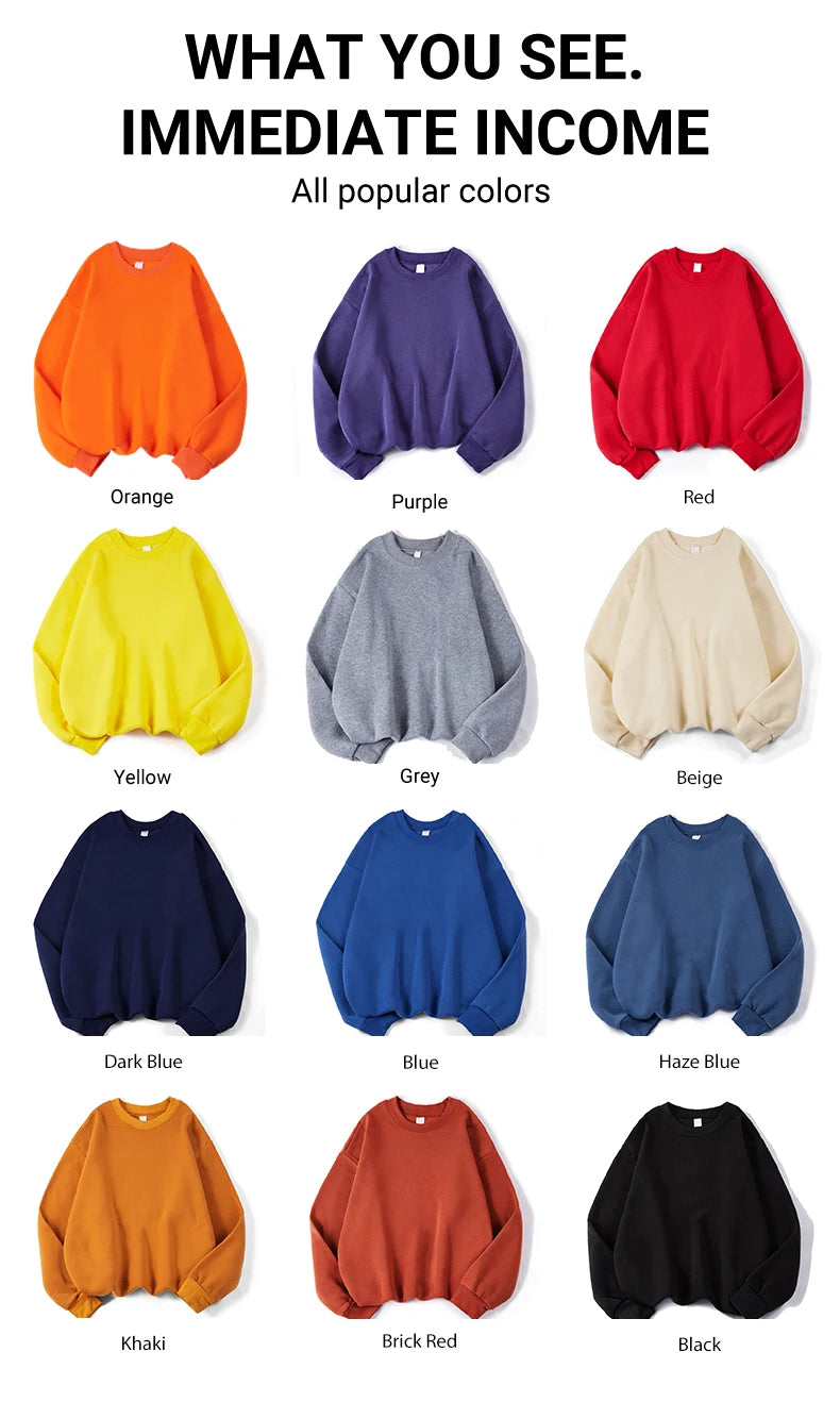 Autumn Winter Womens Solid Hoodie Fashion Warm Fleece Pullover Soft Breathable O-Neck Sweatshirt Casual Oversize Female Clothes