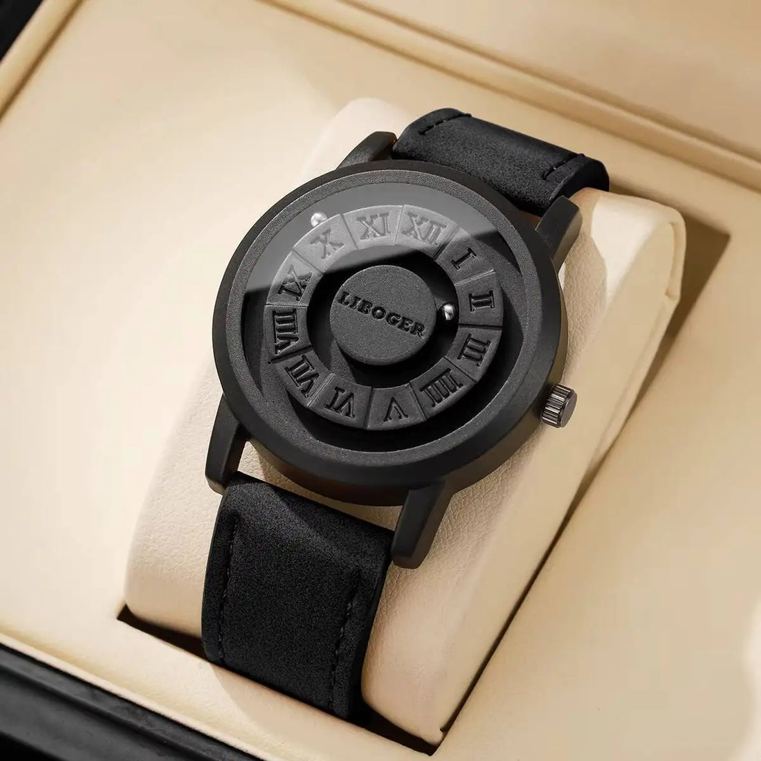 Fashion Roma Dial Men Quartz Watch Casual Leather Strap Sports Wristwatches For Mens Clock Reloj Hombre（Without Box）