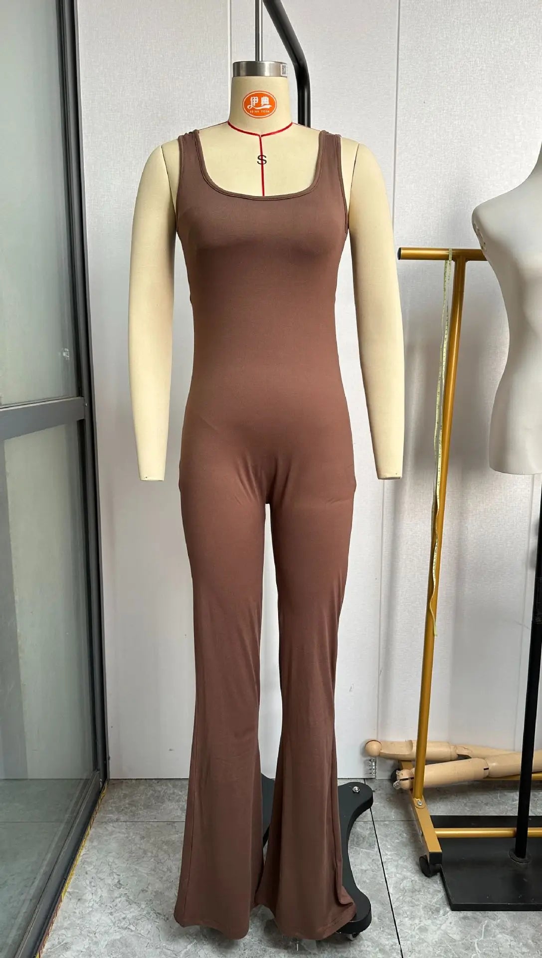 Fashion Tight Yoga Jumpsuit New Sleeveless Casual Hollow Seamless Sports Slim Fit Wide Leg Jumpsuit
