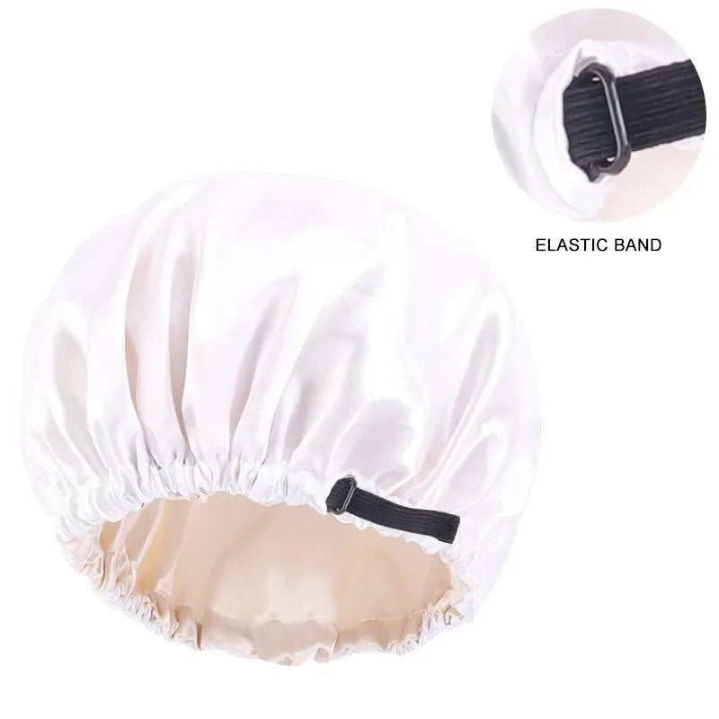 Baby Kids Satin Wide Band Sleeping Hat Night Cap Hair Care Beanie Turban Bonnet Children Girls Head wrap Scarf Bandana Headwear