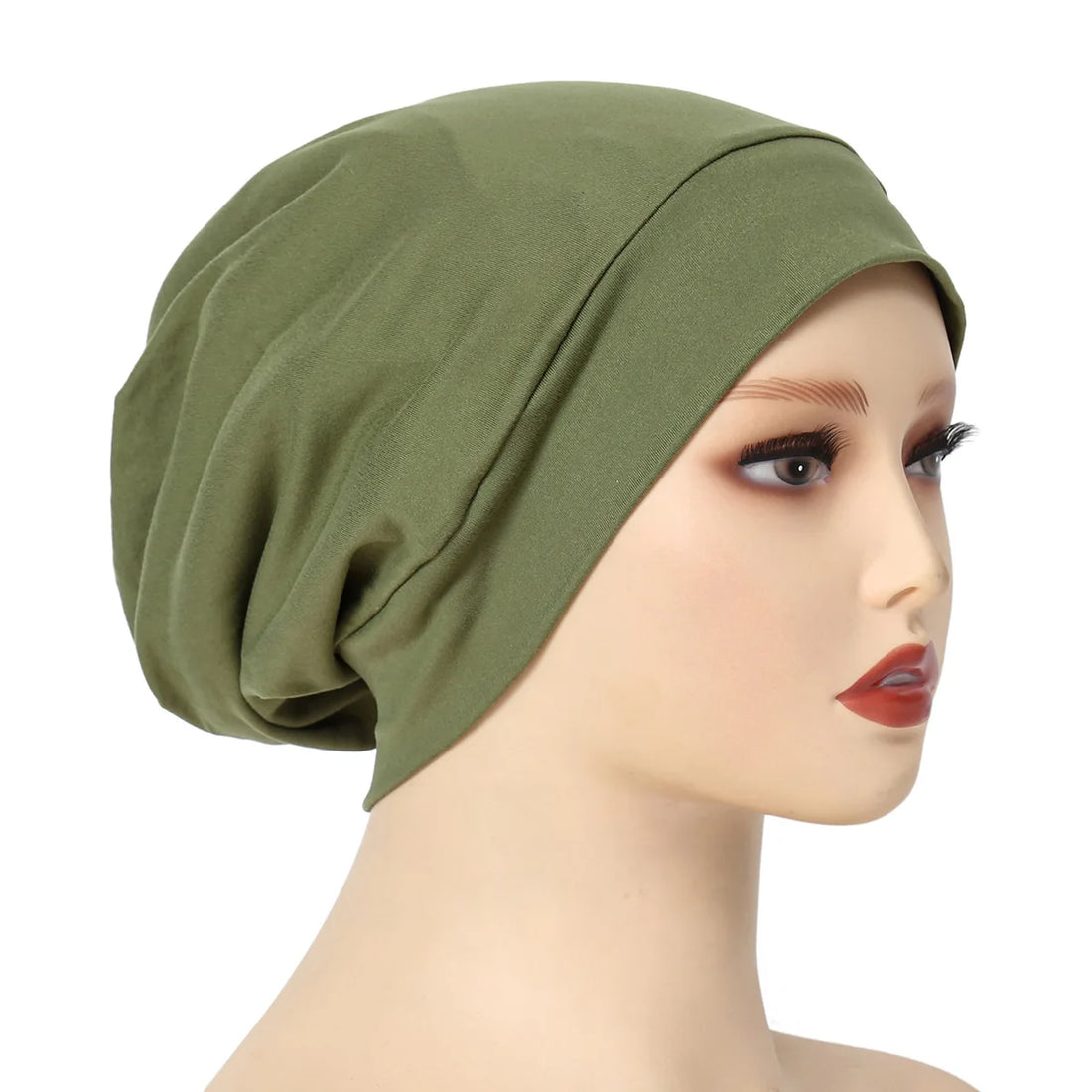 Indian Women Turban Satin Sleeping Cap Inner Hijab Hat Beanie Bonnet Muslim Bandana Hair Loss Headscarf Head Wrap Turbante Mujer