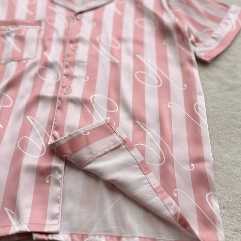 Ins Style Elegant Colorful Butterflies Women's Pajamas Trendy Fashion Design Summer Short Housewear 2024 New Y2k Ladies Homewear