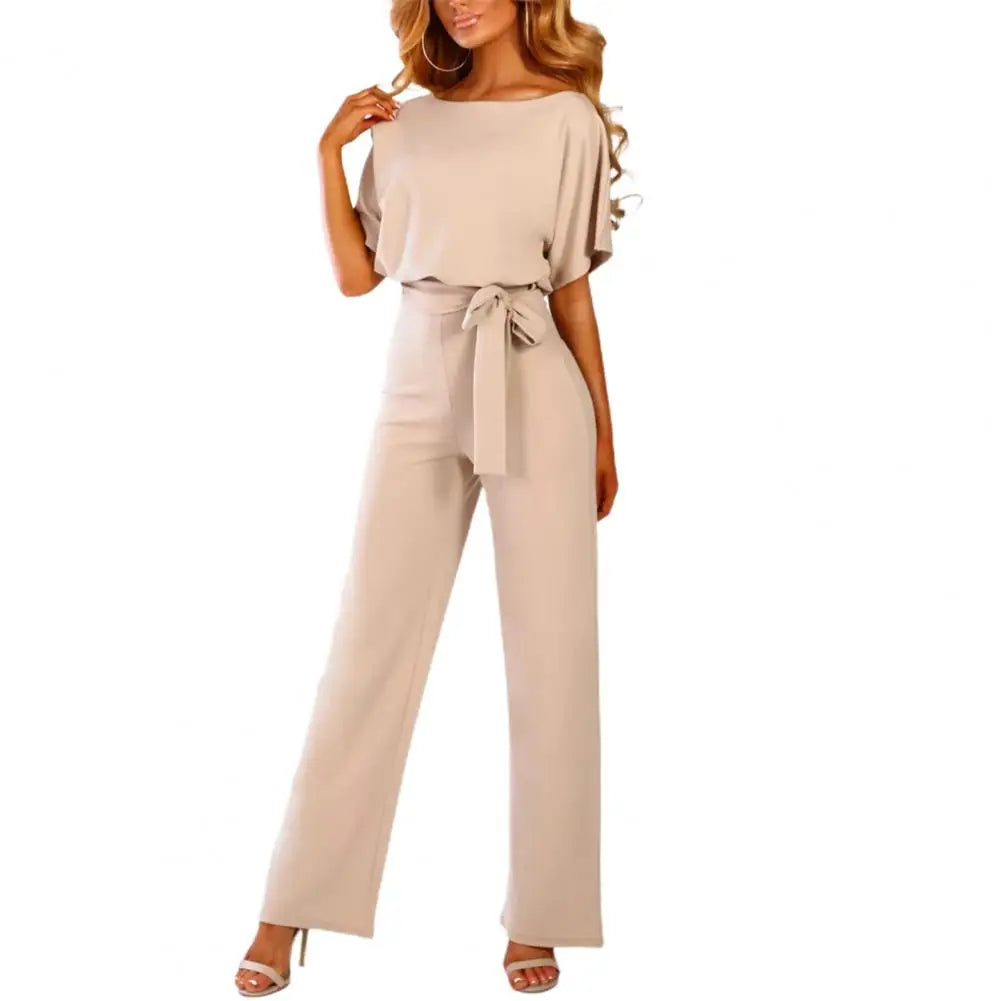 Business Ladies Jumpsuit  Tight Waist Elegant Women Romper  Ladies Tight Waist Slim Jumpsuit