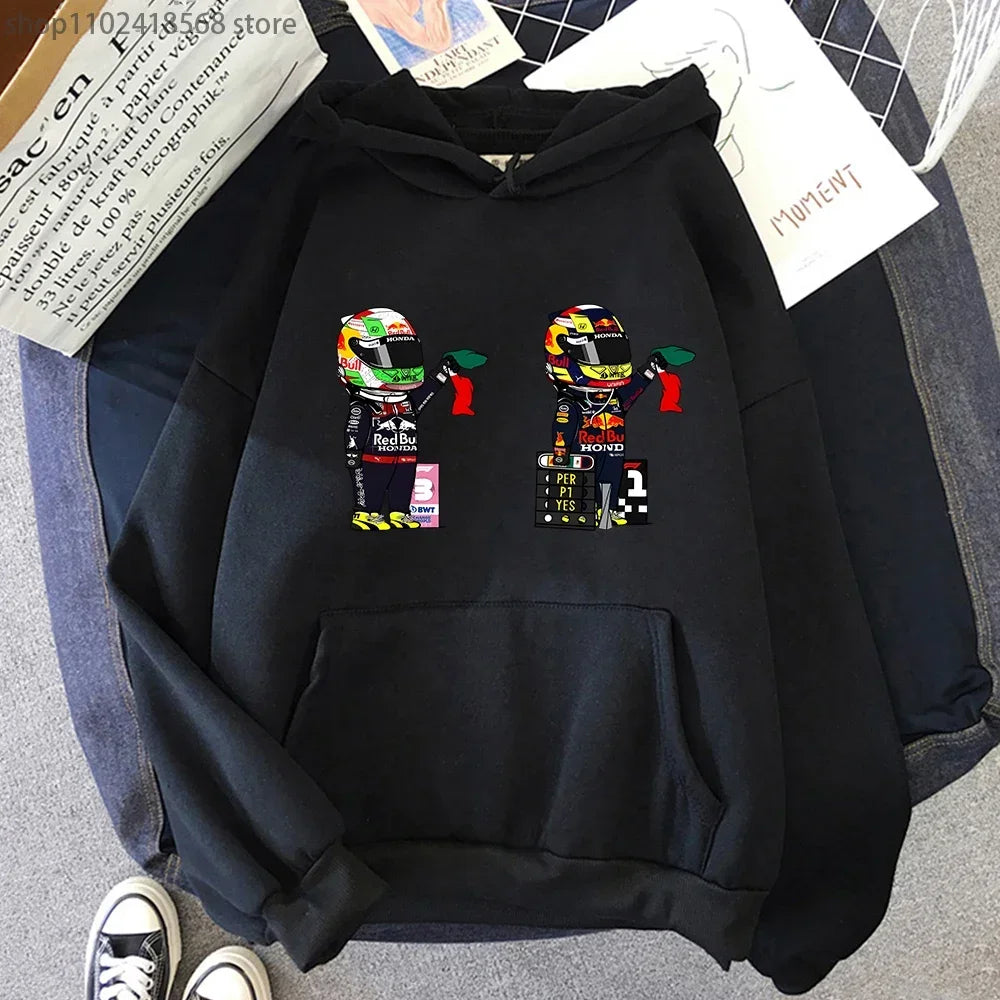 F1 Car 11 Hoodies Men Clothing Game Sweatshirt with Hooded Spring Autumn Clothes Y2k Top High Street Women Pullover plus size