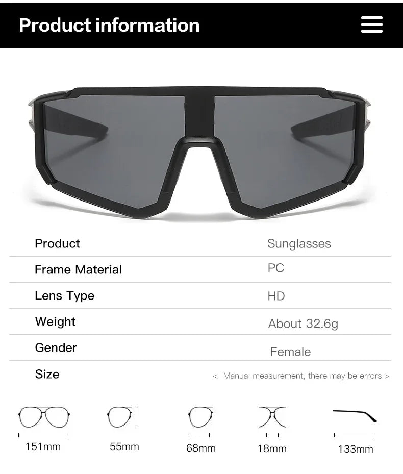 Outdoor Sport Goggle Sunglasses Women For Men Luxury Brand Designer Vintage Sun Glasses Popular Punk Skiing Windproof Shades
