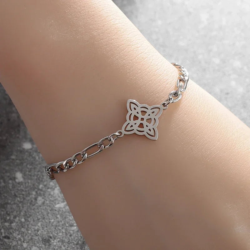 Delicate Shiny Zircon Star Bracelet for Women Simple Gothic Dark Angel Wings Trend Jewelry Girls Gift
