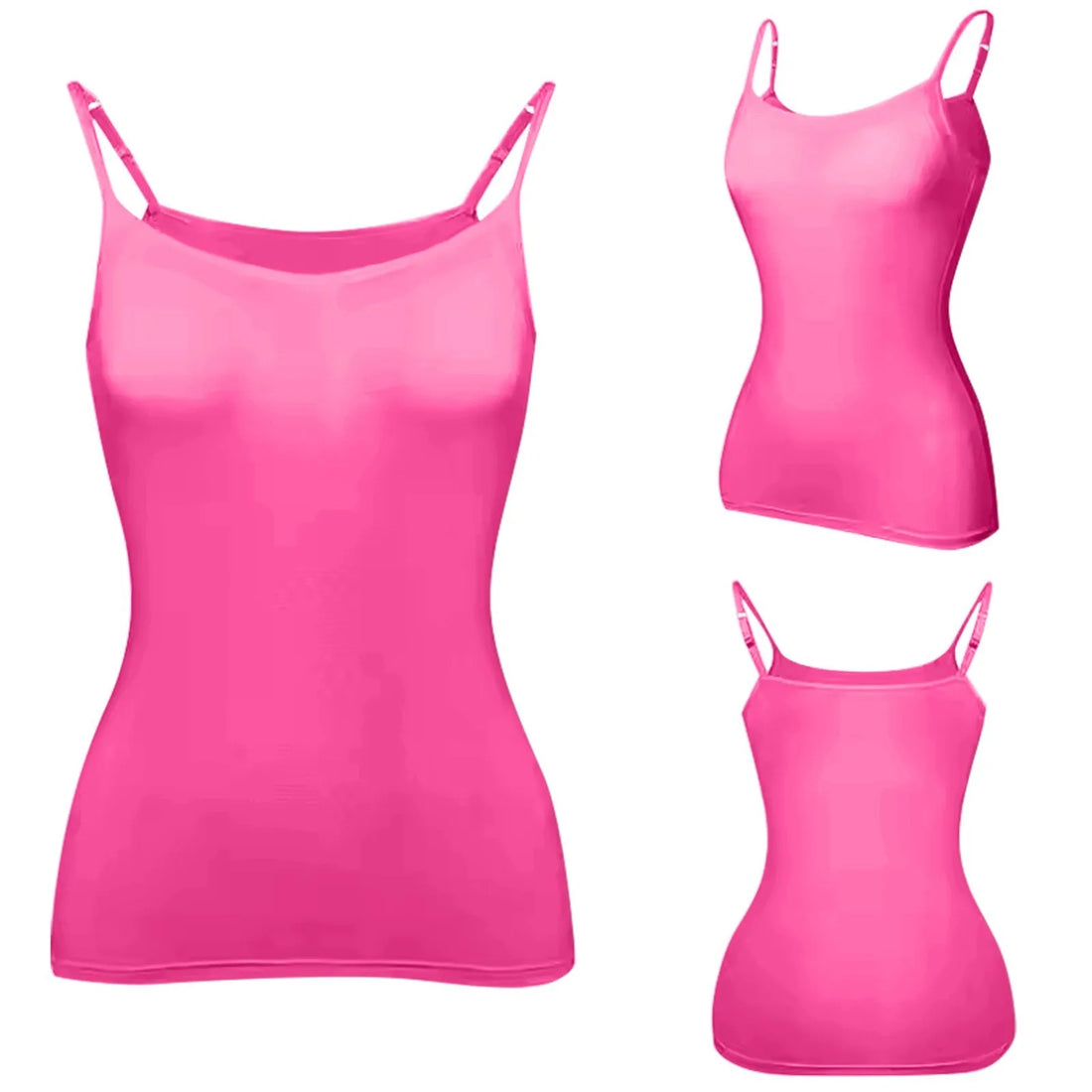 New Padded Bra Tank Top Women Modal Spaghetti Solid Cami Top Vest Female Adjustable Camisole With Built In Bra Fitness Clothing