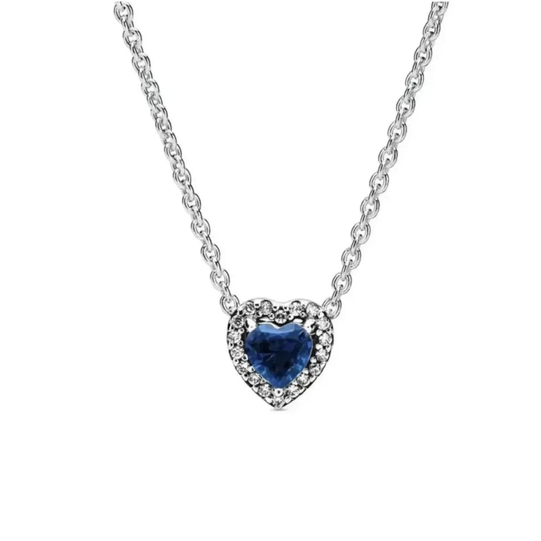 Colorful Heart Shaped Pendants Necklace Original 925 Sterling Silver Elevated Heart Necklace Lover's Holiday Fine Jewelry Gift
