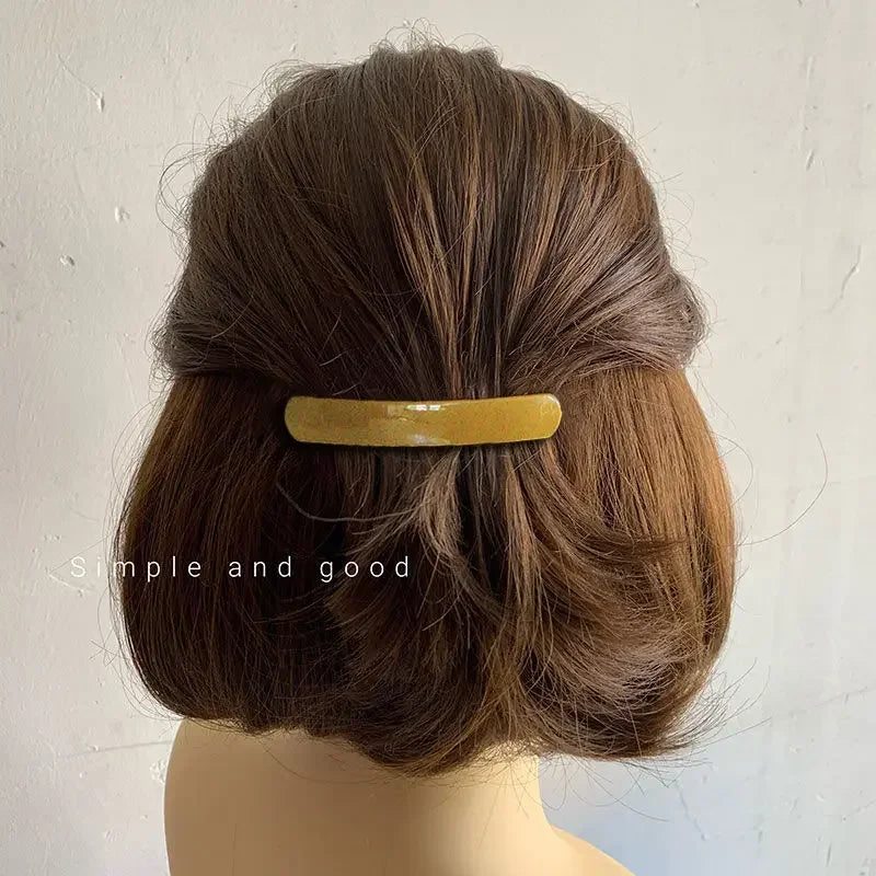 Korean  Morandi Color Spring Hair Clip Women Girls Simple Hairpin Fashion Colorful Matte Barrette Hair Styling Accessories