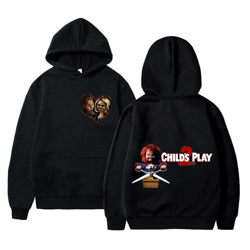 Horror Movie  Play Chucky Hoodies Harajuku Hip Hop Streetwear Men Women Autumn Winter Hooded Sweatshirt Pullover Tops