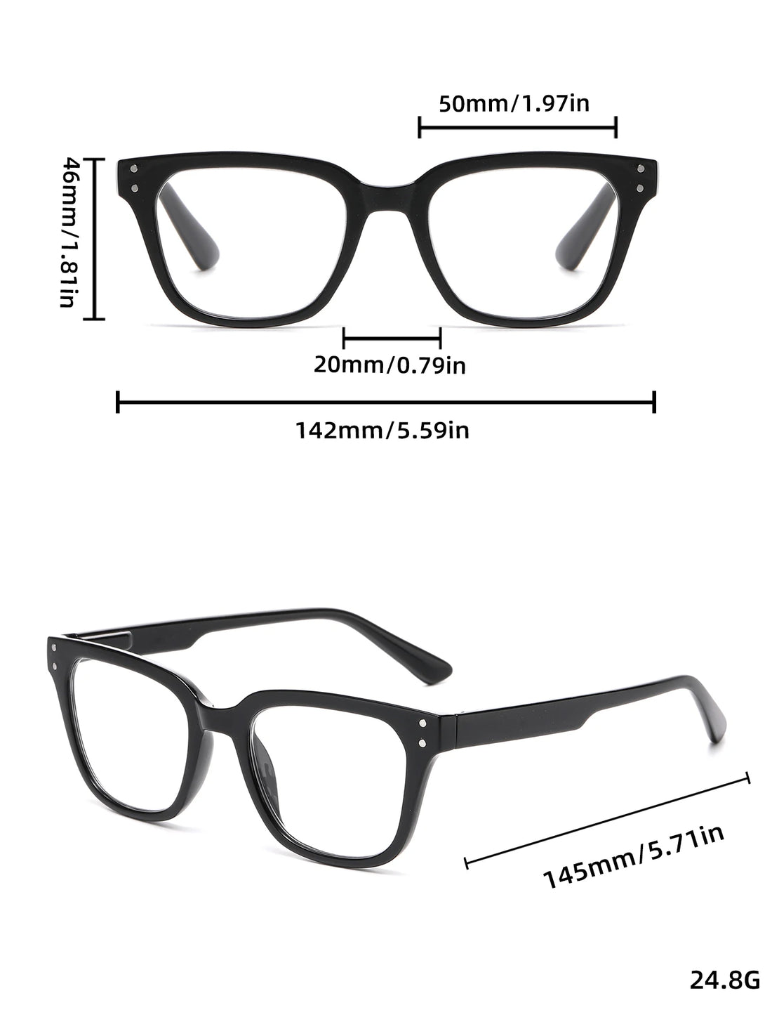 2/3PCS New Trendy Reading Glasses High-end Simple Square Frame Ultra-light Reading Glasses For Men And Women 2328