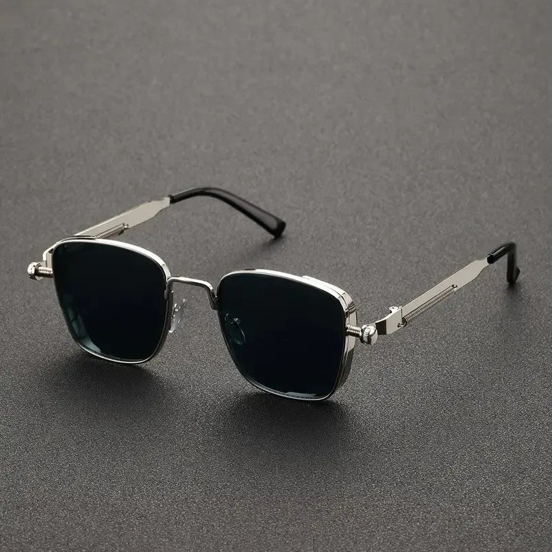 2025 High Quality Metal Punk Fashion Trendy Sunglasses for Men Outdoor Sunglasses Men Driving Anti UV lunettes de soleil homme