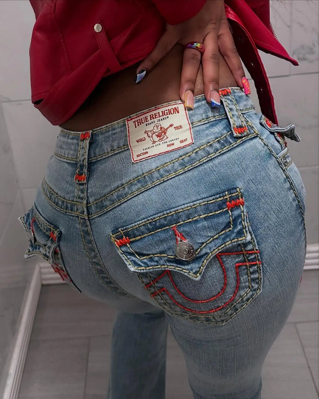 Gothic Vintage Jeans Y2K Clothes Men Women Harajuku Pocket Embroidery Retro Blue Baggy Jeans High Waist Slim Flared Trousers