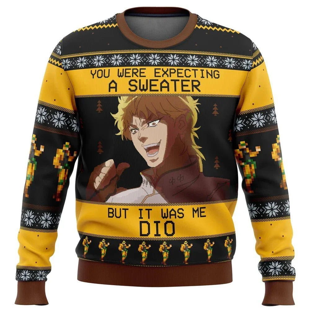JoJo's Bizarre Adventure- Ugly Christmas sweater for men, Santa Claus sweater, sweatshirt and fleece top