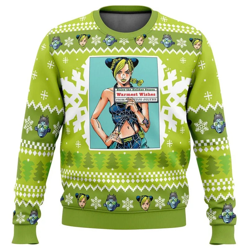 JoJo's Bizarre Adventure- Ugly Christmas sweater for men, Santa Claus sweater, sweatshirt and fleece top
