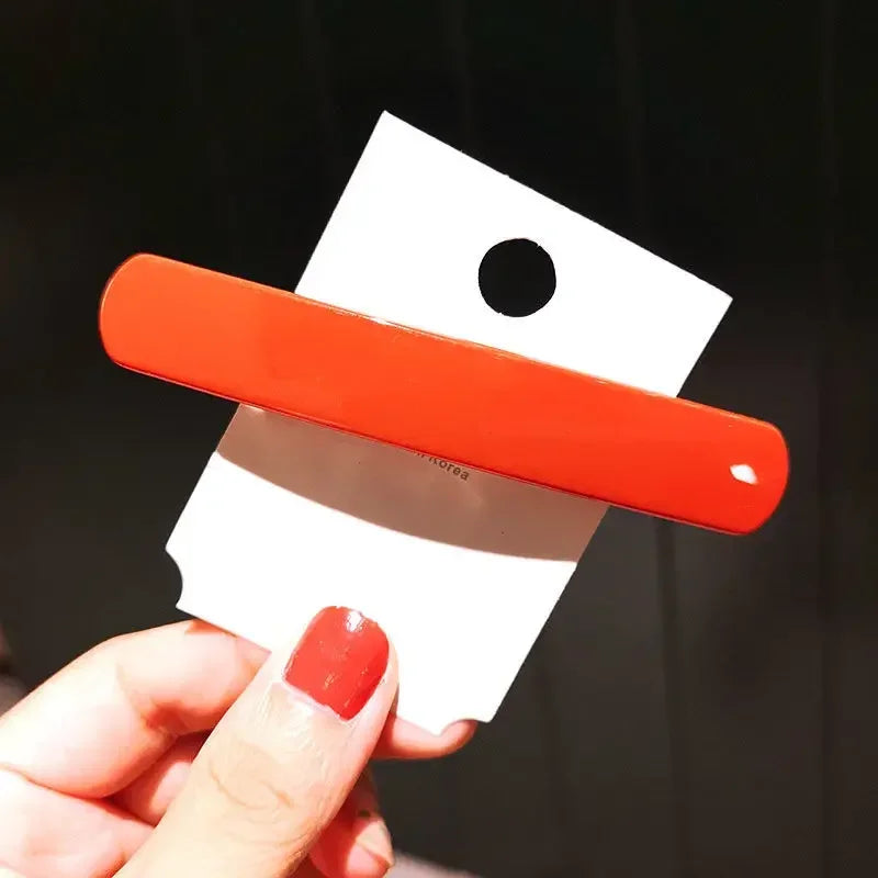 Korean  Morandi Color Spring Hair Clip Women Girls Simple Hairpin Fashion Colorful Matte Barrette Hair Styling Accessories