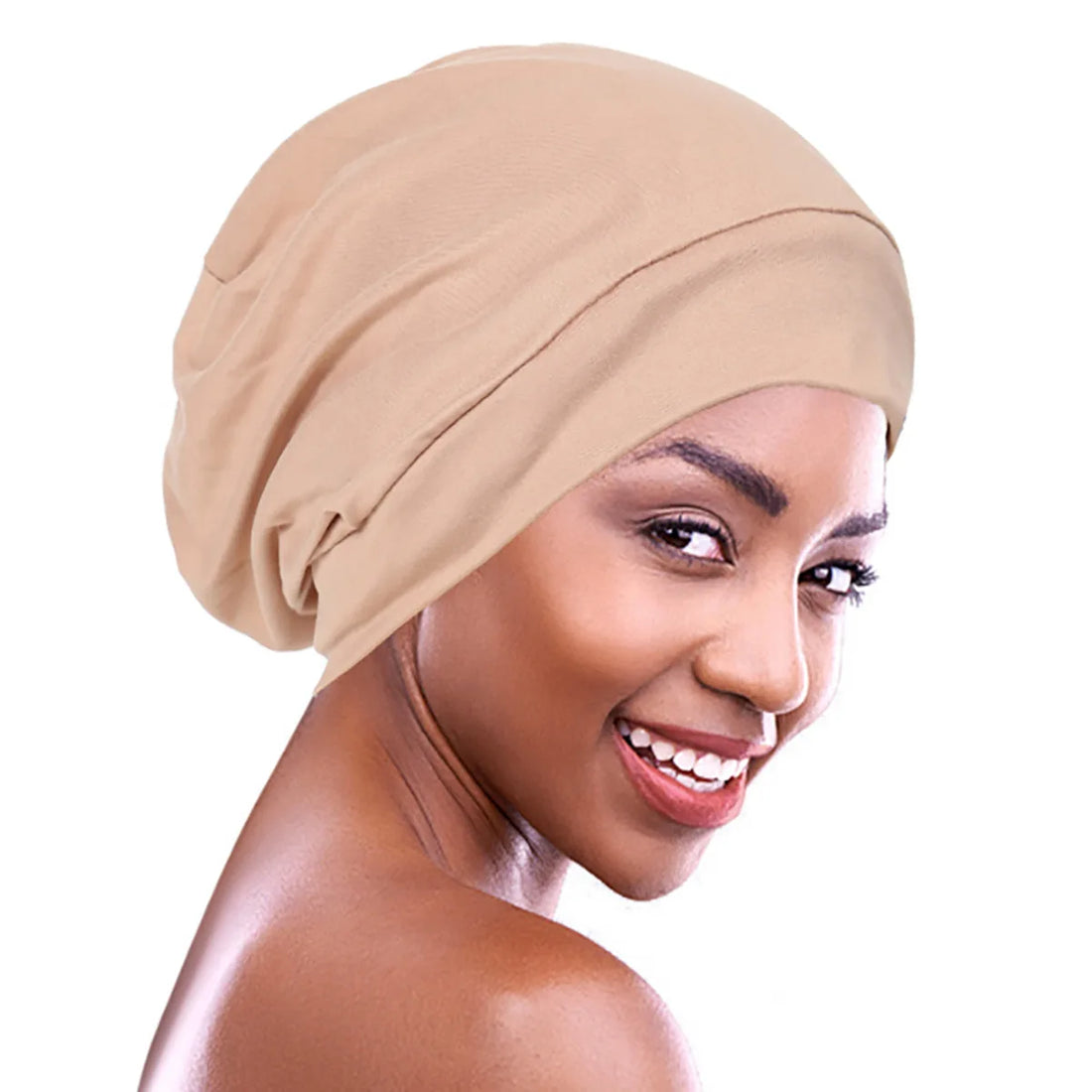 Indian Women Turban Satin Sleeping Cap Inner Hijab Hat Beanie Bonnet Muslim Bandana Hair Loss Headscarf Head Wrap Turbante Mujer